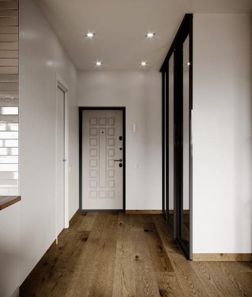 Совершенство линий: интерьер однокомнатной квартиры в стиле минимализм. 04