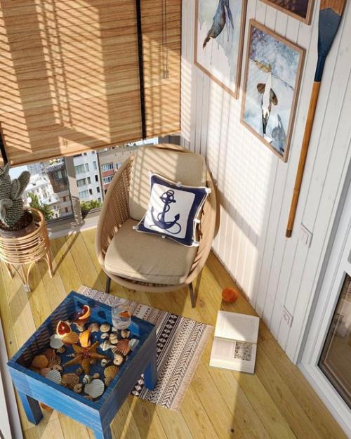 Балкон и кухня в морском стиле. 06