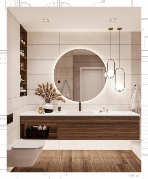 Коричневый цвет является одним из лучших вариантов для дизайна интерьера ванной комнаты по нескольким причинам: 05