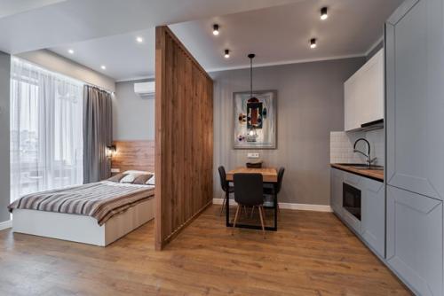 Интерьер курортной студии 36 кв. 01