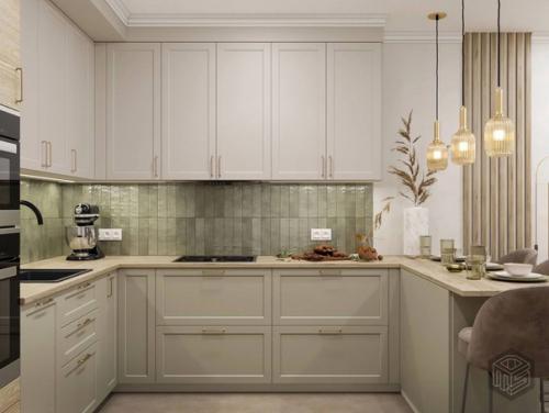 Красивая кухня. В светлых оттенках. 02