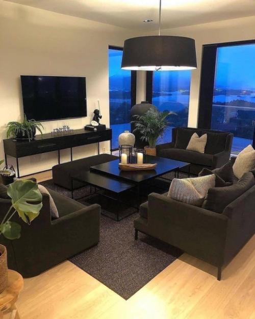 Современный интерьер загородного дома с невероятным Видом. 01