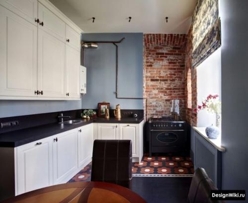 Кухня в стиле лофт в квартире. 04