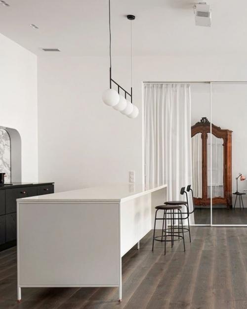 Минималистичный интерьер с винтажными акцентами. 02