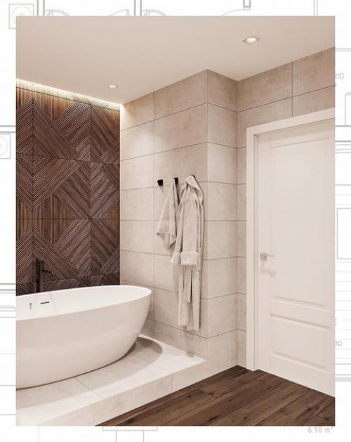 Коричневый цвет является одним из лучших вариантов для дизайна интерьера ванной комнаты по нескольким причинам: 03