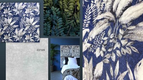 Тропическая тематика в одежде для стен всё более популярной становится. 02