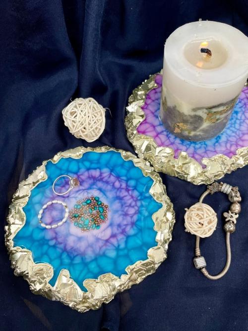 Подставки ручной работы из эпоксидной смолы. 04