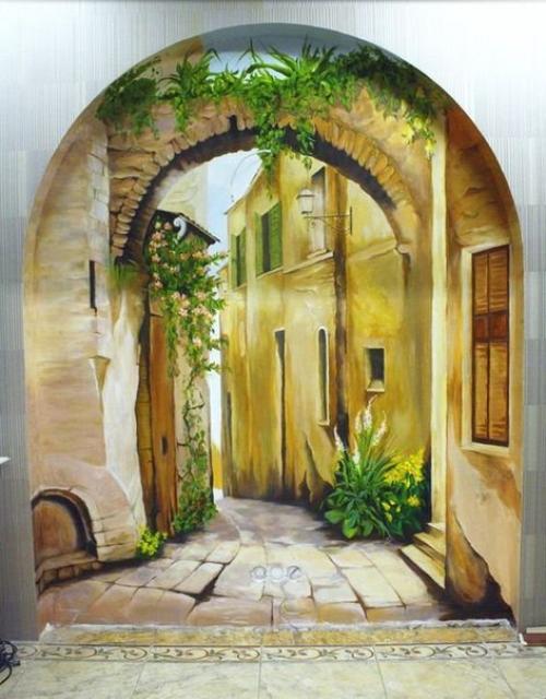 Роскошная роспись в интерьере. 04