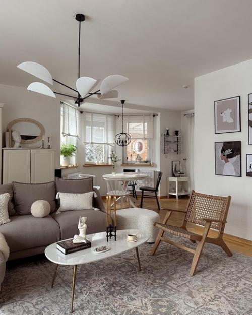 Спокойствие и умиротворение: нежный скандинавский интерьер в приятной серой гамме. 02