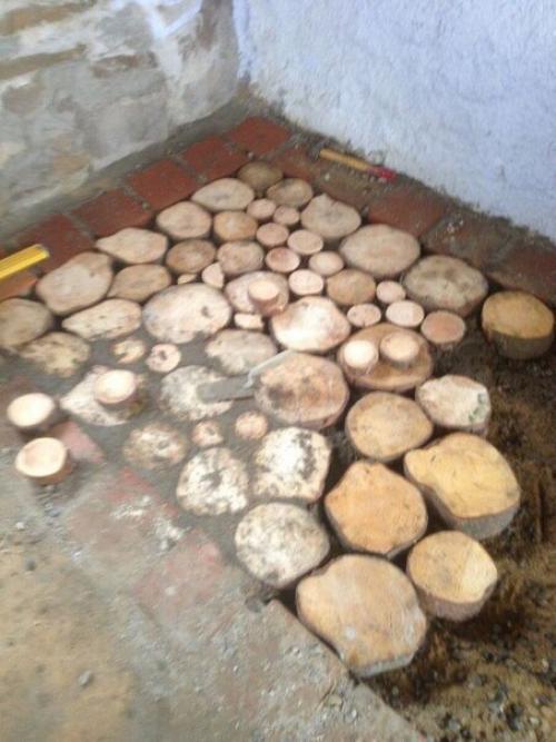 Пол из спилов. 02