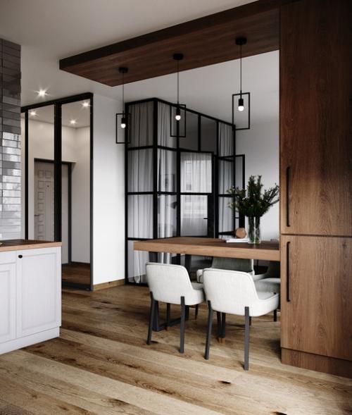 Совершенство линий: интерьер однокомнатной квартиры в стиле минимализм. 03