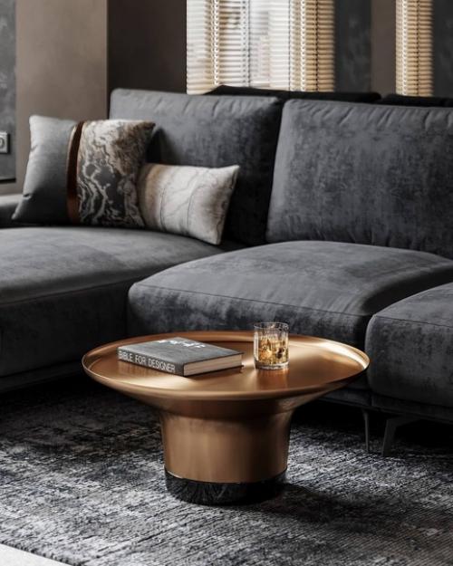 Кухня - гостиная с декоративной штукатуркой, имеет оригинальный дизайн и привлекательный внешний вид. 05