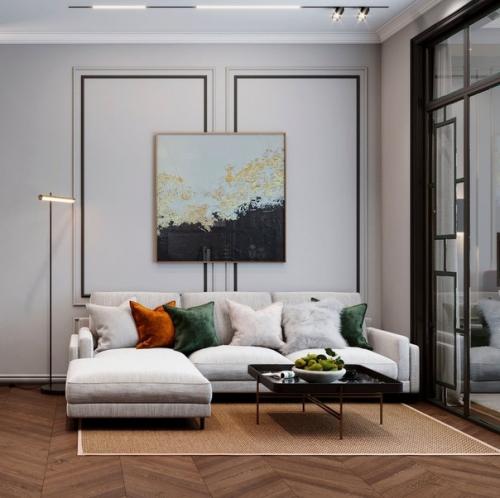 Интерьер квартиры. Заказчикам хотелось получить яркий, статусный и уютный интерьер. 07