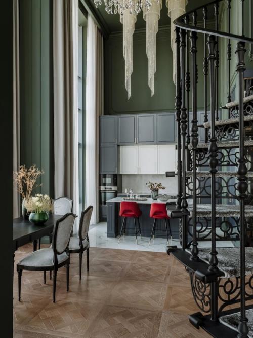 Реализованный интерьер квартиры в пентхаусе, площадью 147 кв. 06