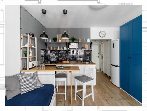 Для начинающего дизайнера Антонины ивановой и её мужа эта студия стала первым совместным жильём. 03