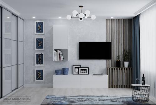 Гостиная в стиле питер. 01