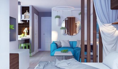 Квартира - студия. Квартира для молодой пары разрабатывалась. 01