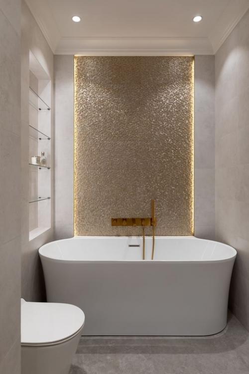 Реализованный интерьер светлой квартиры в стиле американской классики в Москве. 05