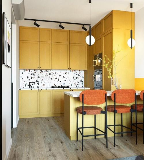 Интерьер кухни. Специально для наших подписчиков кому надоели серые скучные кухни. 02