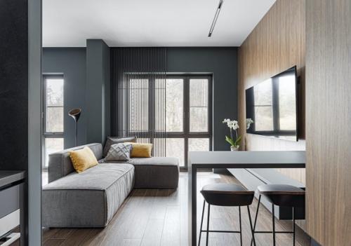 Современный интерьер квартиры 44 кв. 04