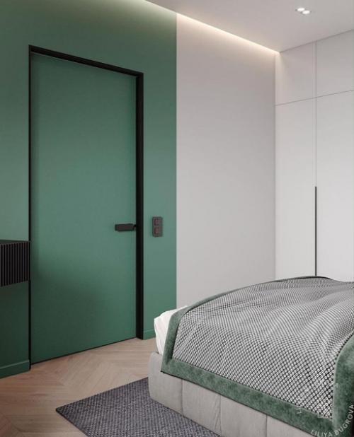 Яркое цветовое решение для спальни. 03