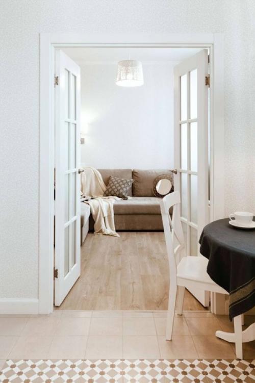 Нежный интерьер однокомнатной квартиры. 04