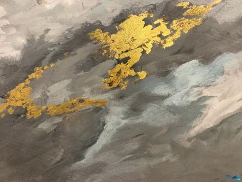 Современное решение для смелых людей абстрактный рисунок на кухонном фартуке, имитация акварельных разводов. 06