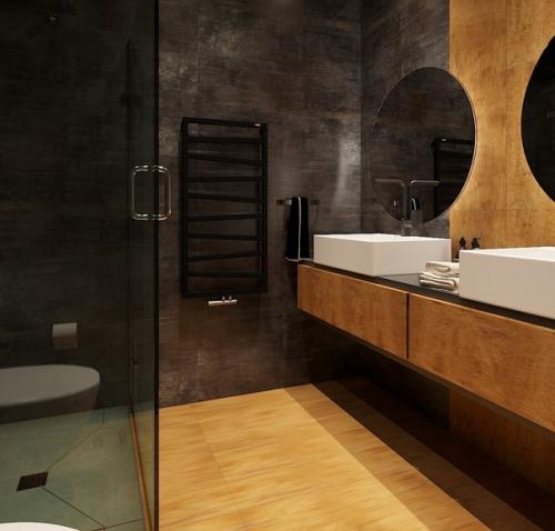 Два лаконичных варианта дизайна ванных комнат. 04