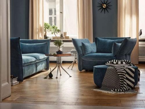 Благородный синий цвет в интерьере. 02