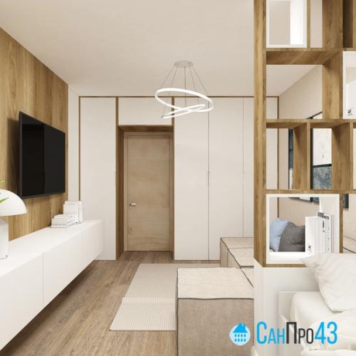 Разработали дизайн - проект отдельных помещений общей площадью 36 кв. 08