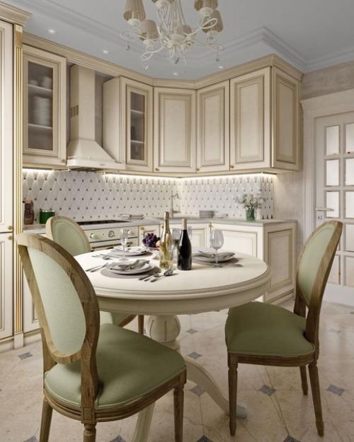 Чудесная кухня в классическом стиле. 01