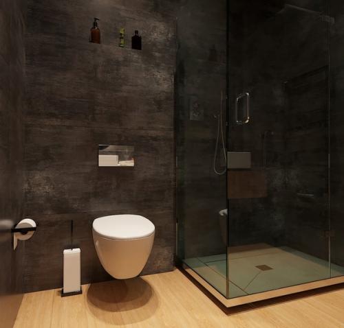 Два лаконичных варианта дизайна ванных комнат. 05