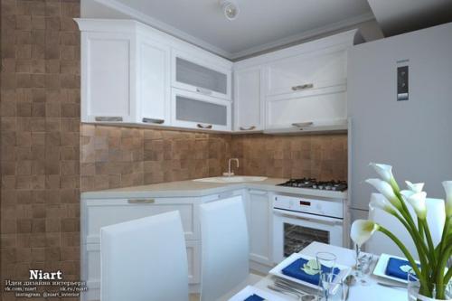 Дизайн интерьера однокомнатной квартиры - студии в Москве. 06