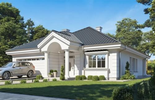 Эскизный проект одноэтажного дома. 01