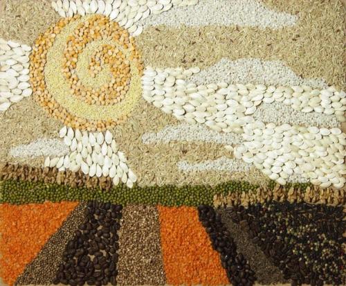 Картина для кухни в технике предметная аппликация. 02