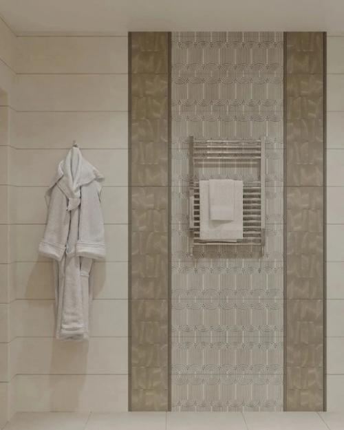 Оформление ванной комнаты в бежевом цвете классикой считается. 07