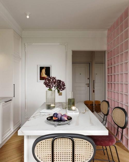 Нежный розовый интерьер в малогабаритке. 03
