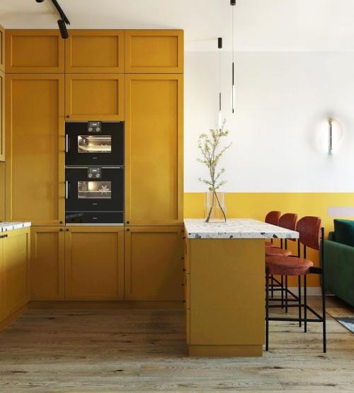 Интерьер кухни. Специально для наших подписчиков кому надоели серые скучные кухни. 03