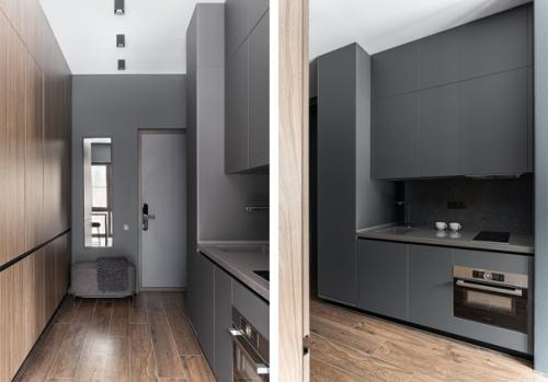 Современный интерьер квартиры 44 кв. 06