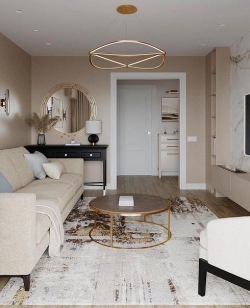 Красивый интерьер небольшой квартиры безумно. 02