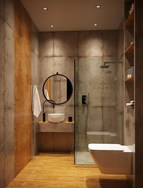 Два лаконичных варианта дизайна ванных комнат. 02