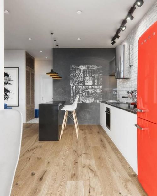 Однокомнатная квартира с яркими акцентами, 43, 5 кв. 01