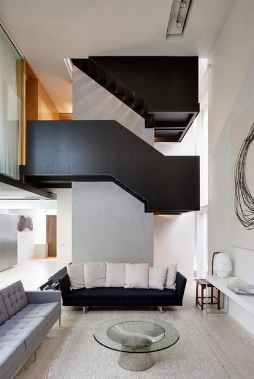 Особенности черно-белого интерьера. 04