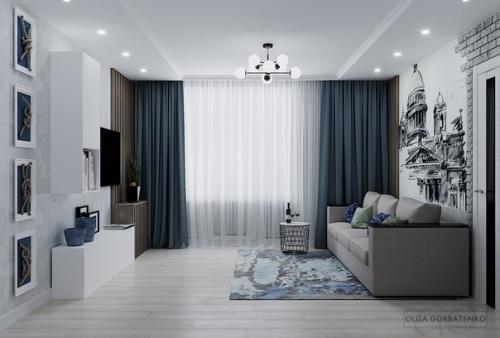 Гостиная в стиле питер. 04