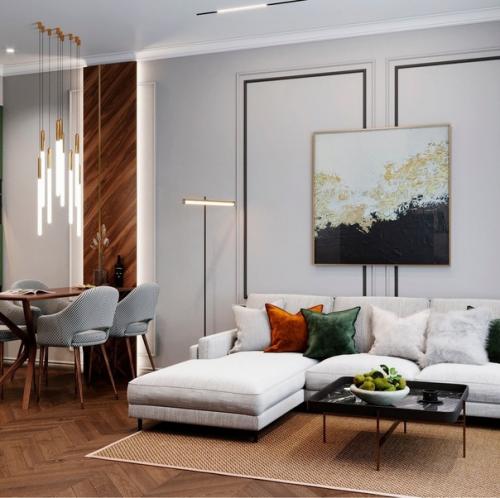 Интерьер квартиры. Заказчикам хотелось получить яркий, статусный и уютный интерьер. 04