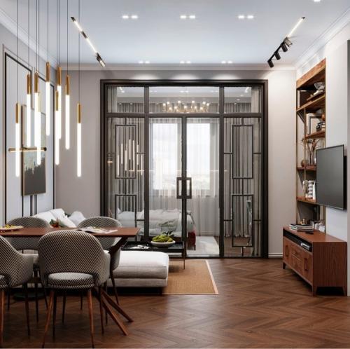 Интерьер квартиры. Заказчикам хотелось получить яркий, статусный и уютный интерьер. 08