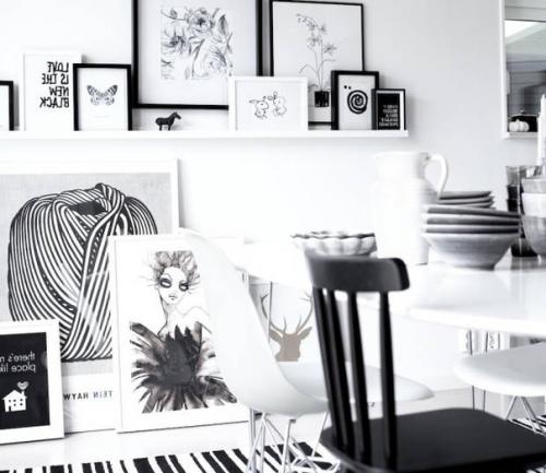 Особенности черно-белого интерьера. 06