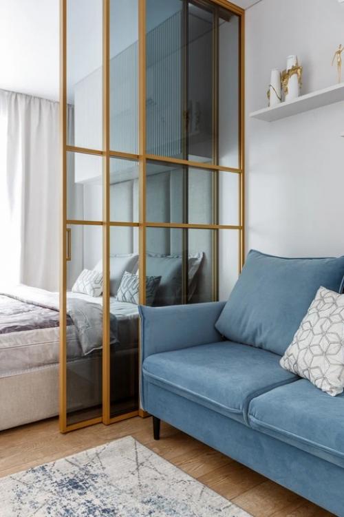 Интерьер компактной 1-комнатной квартиры 30 кв. 08