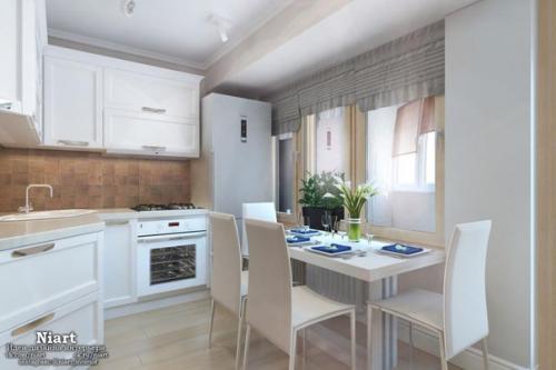 Дизайн интерьера однокомнатной квартиры - студии в Москве. 05