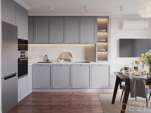 Проект кухни - гостиной 17 кв. 03